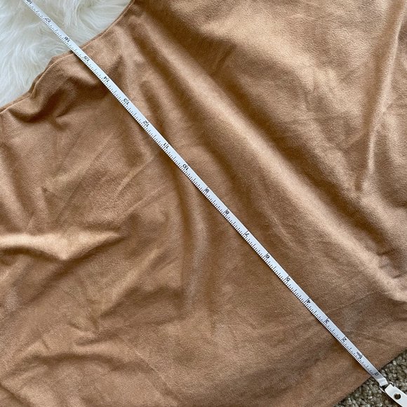 Suede Mini Dress with Round Hem Size Medium - Picture 6 of 7